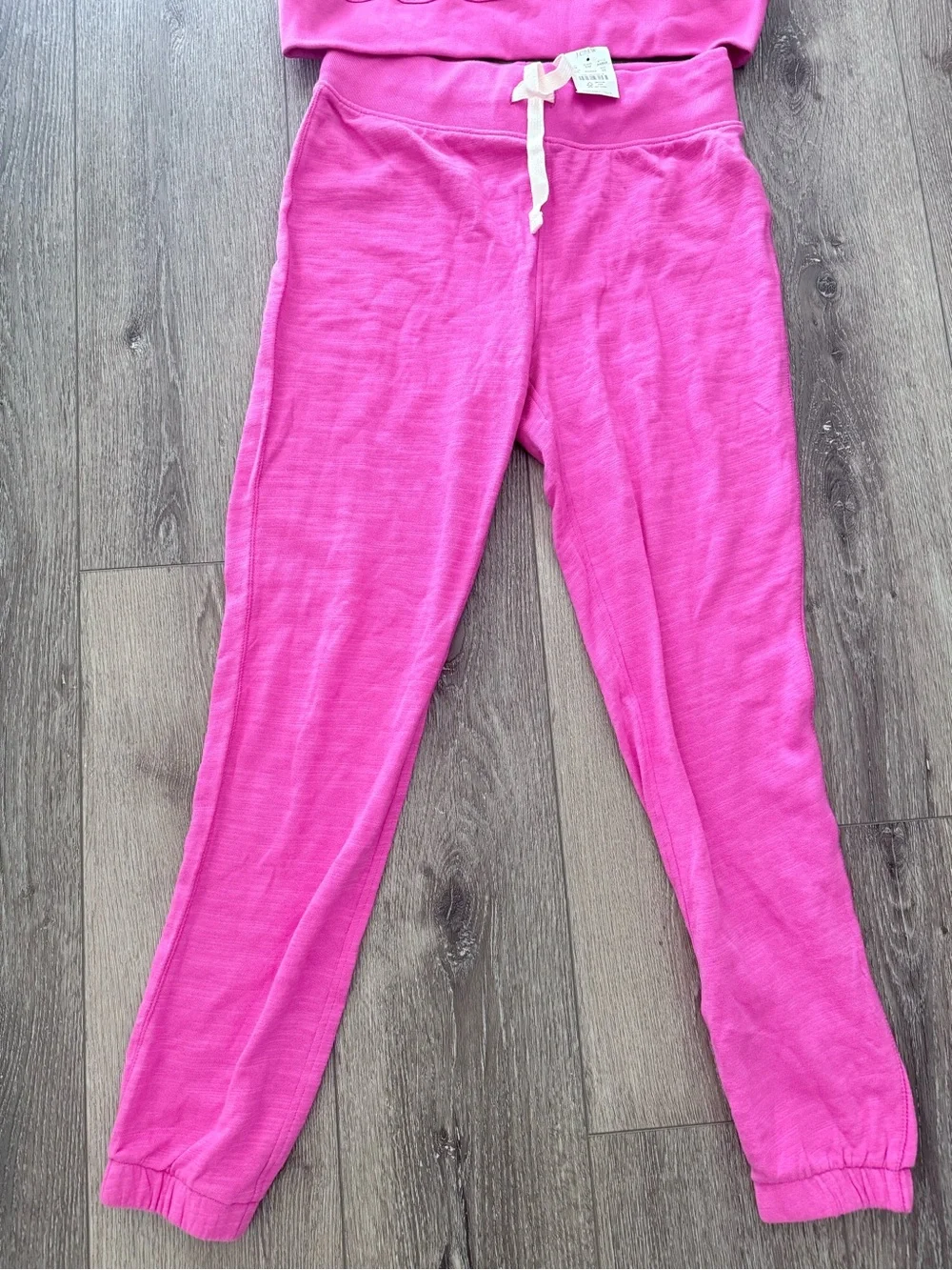 J. Crew Factory Women's Crewneck matching joggers set in Hot Pink